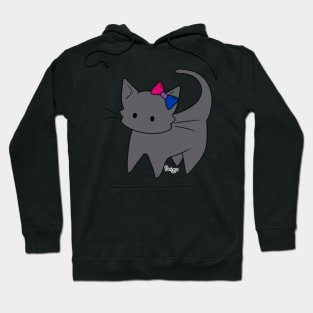 Bisexual Pride Russian Blue Kitty Ear Bow Hoodie